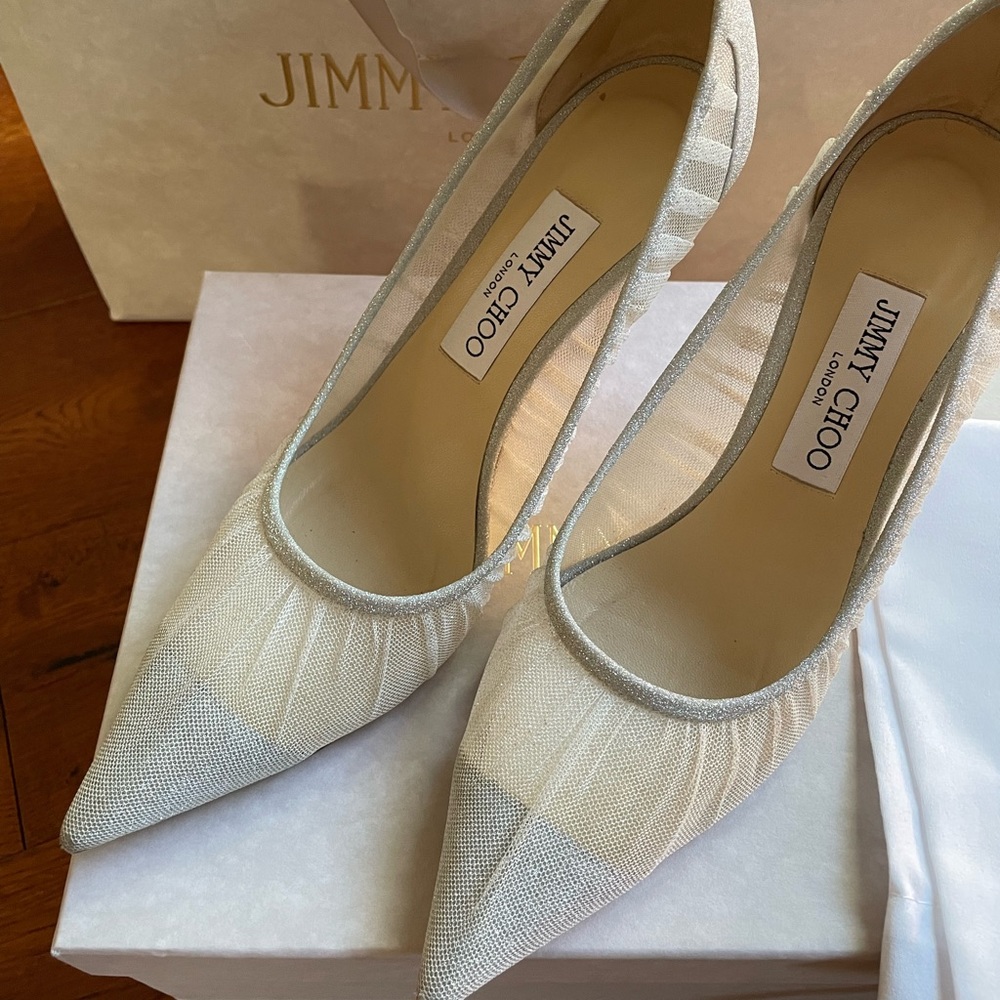 Jimmy Choo love 85 wedding shoes size 37.5